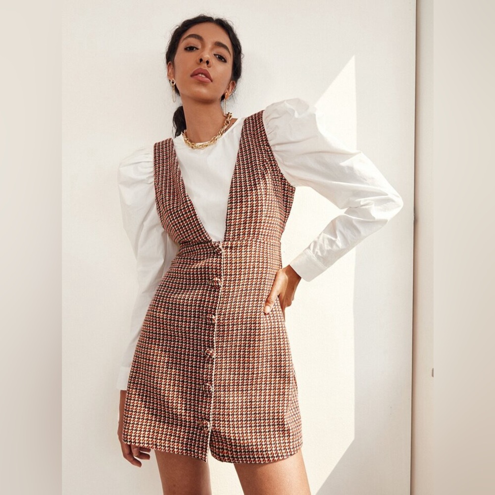Tweed Overall Dress